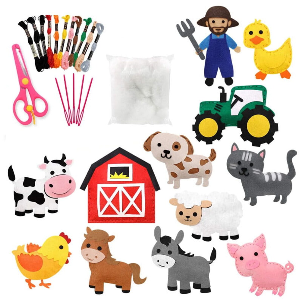 Farma - filcowy zestaw do szycia DIY - 12 elementów