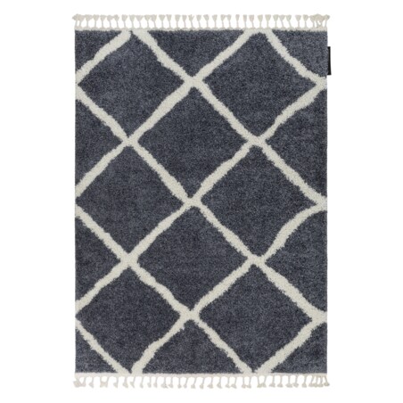 Dywan BERBER CROSS B5950 szary / biały 240x330 cm