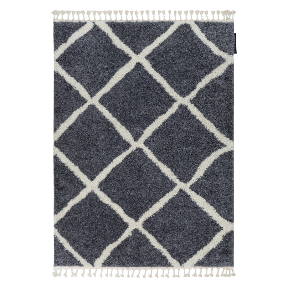 Dywan BERBER CROSS B5950 szary / biały 240x330 cm