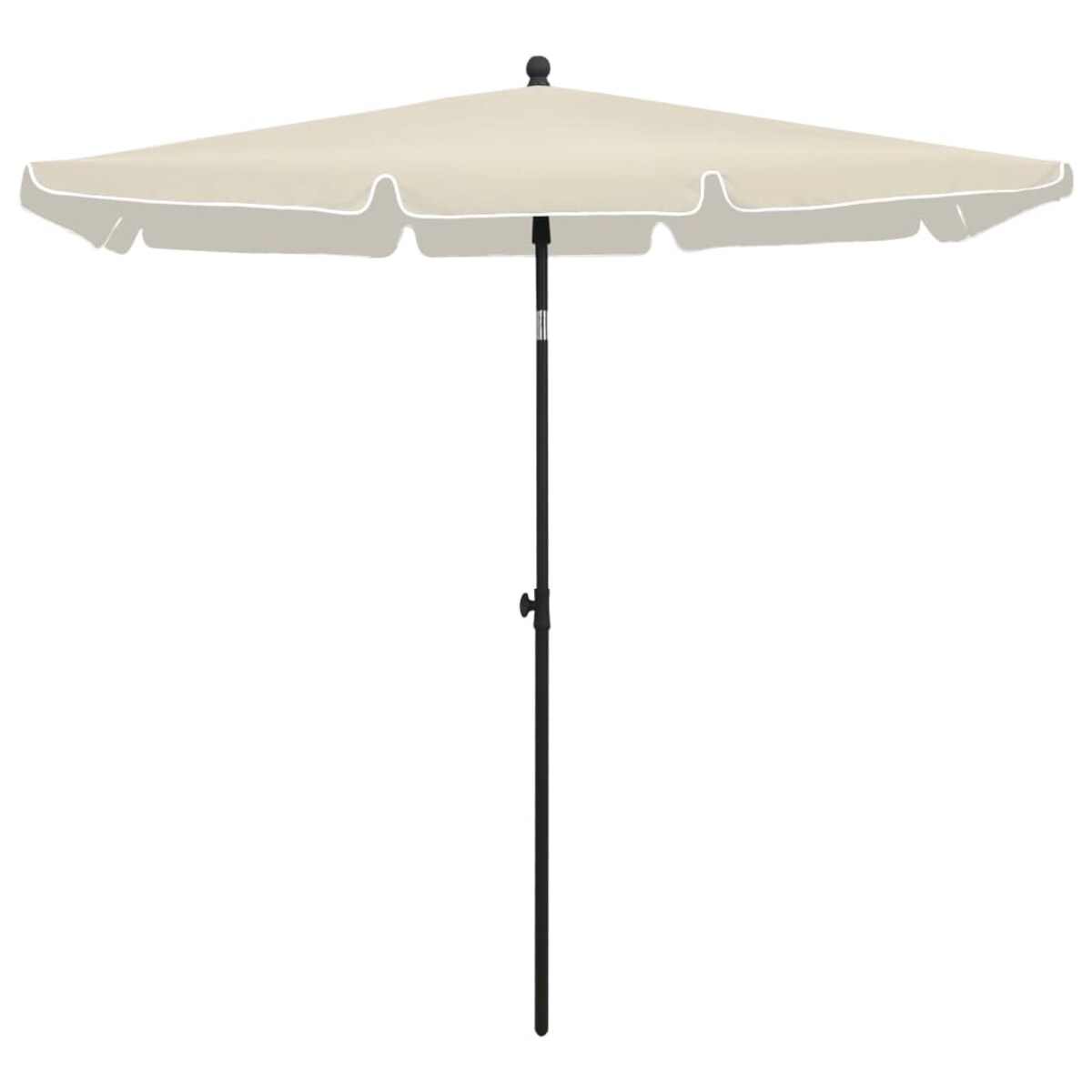 vidaXL Parasol ogrodowy na słupku, 210x140 cm, piaskowy