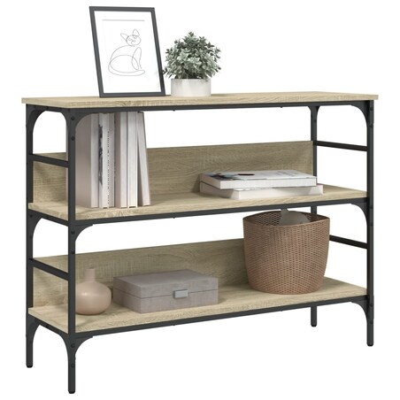 vidaXL Stolik konsolowy, dąb sonoma, 100x32x75 cm