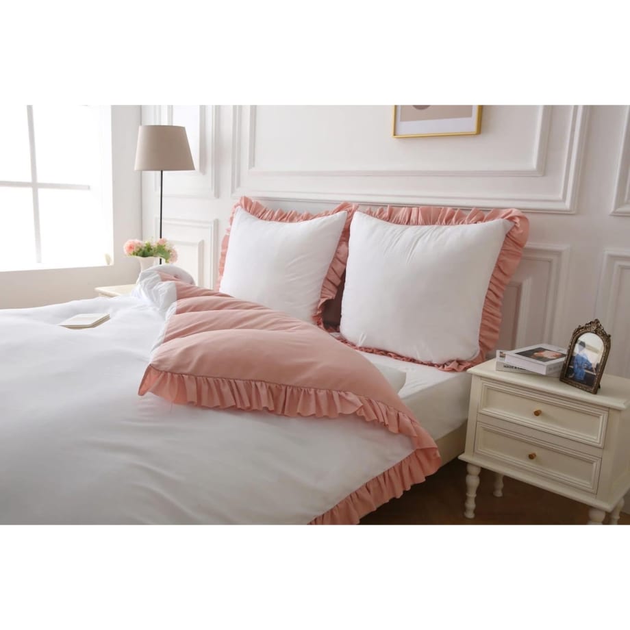 Pościel mikrofibra dwukolorowa z falbanką 160x200 cm