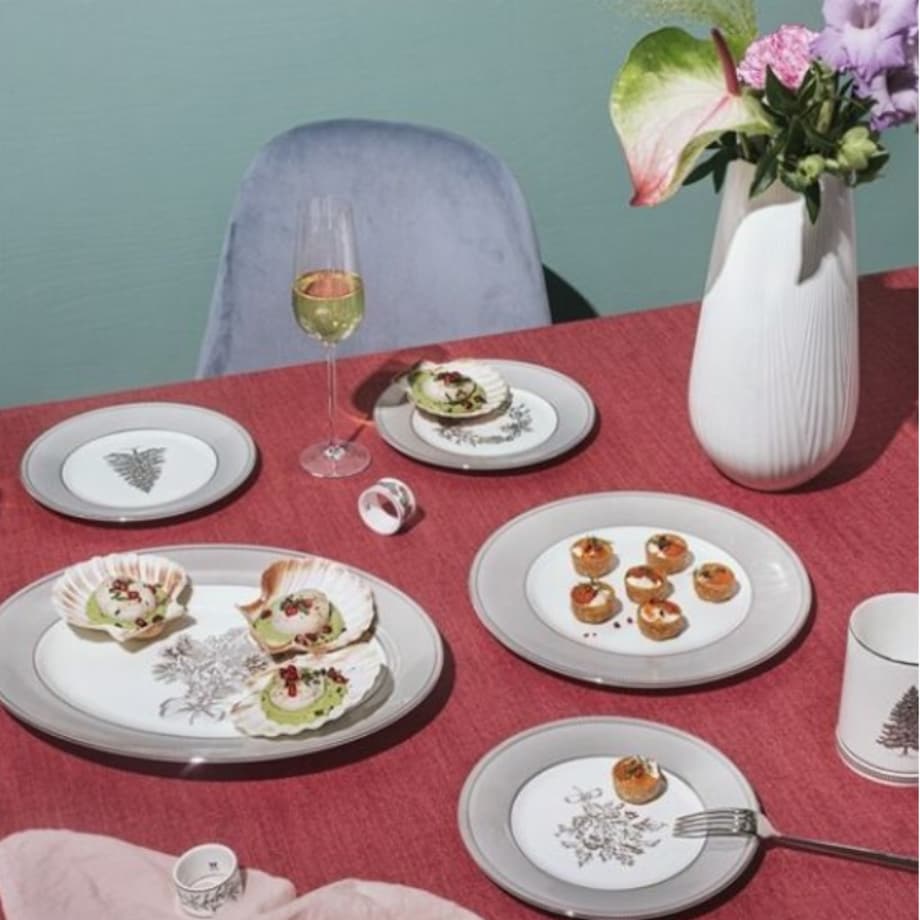 Filiżanka do herbaty ze spodkiem 2 szt. Winter White Wedgwood