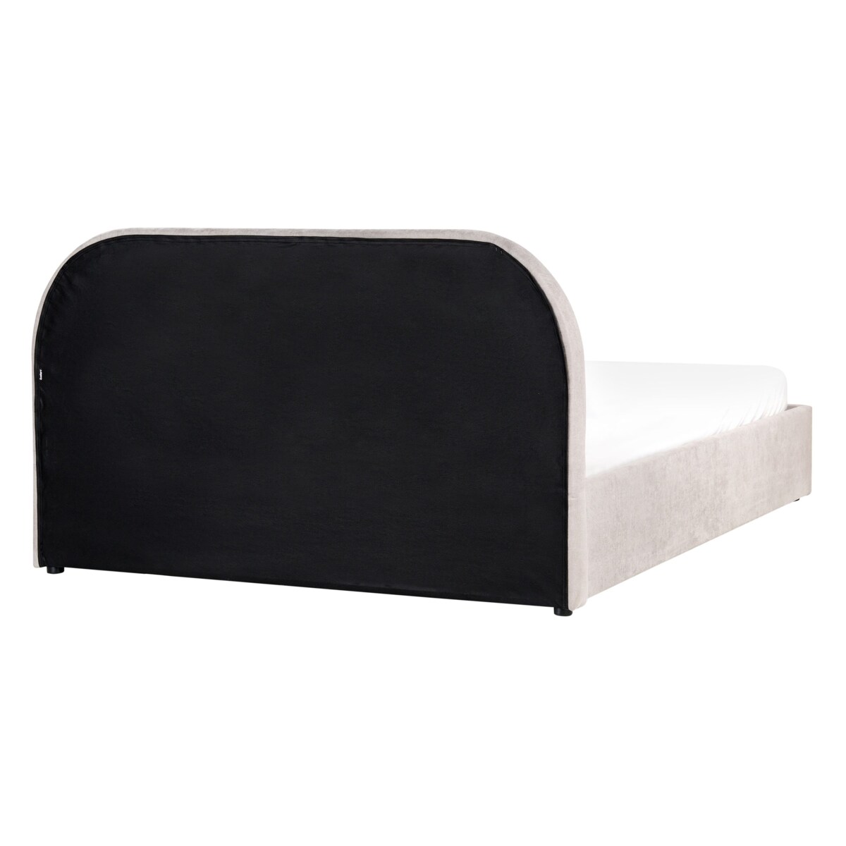 Łóżko z pojemnikiem QUILLIEN 140 x 200 cm Beżowoszary