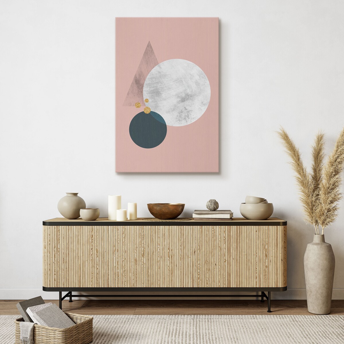 Obraz Do Salonu Figury Geometryczne Abstrakcja Styl Glamour 30x40cm