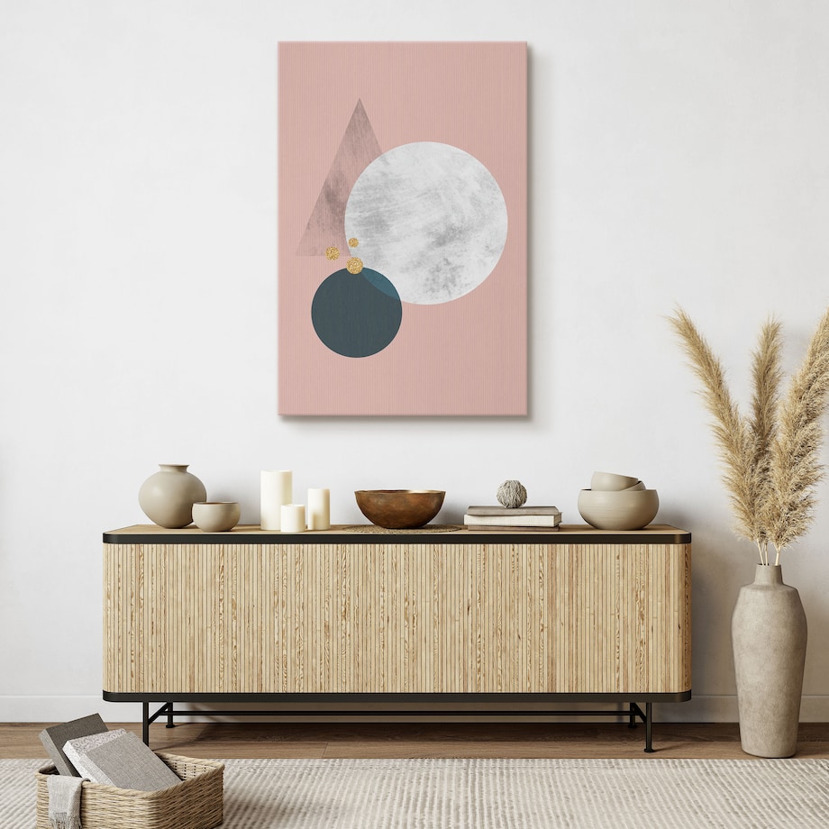 Obraz Do Salonu Figury Geometryczne Abstrakcja Styl Glamour 30x40cm