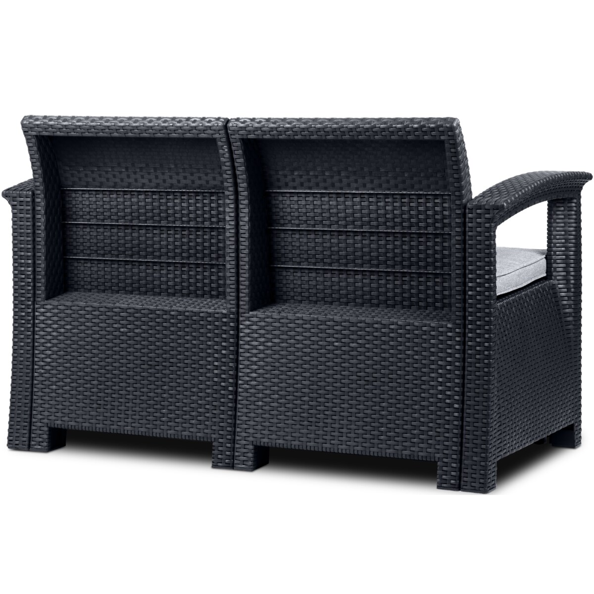 KONSIMO NEOMENS Meble ogrodowe wykonane z ciemnoszarego rattanu high-tech