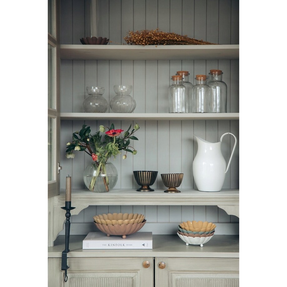 PATERA METALOWA na owoce żółta śr. 22cm