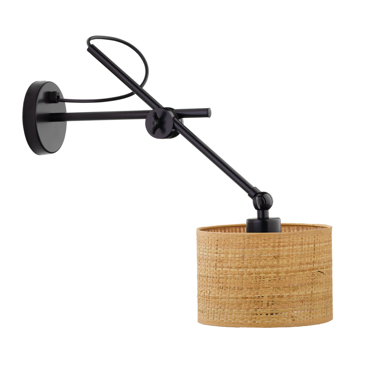 Kinkiet przegubowy lampa ścienna lampa na ścianę regulowany z abażurem walec MODERN