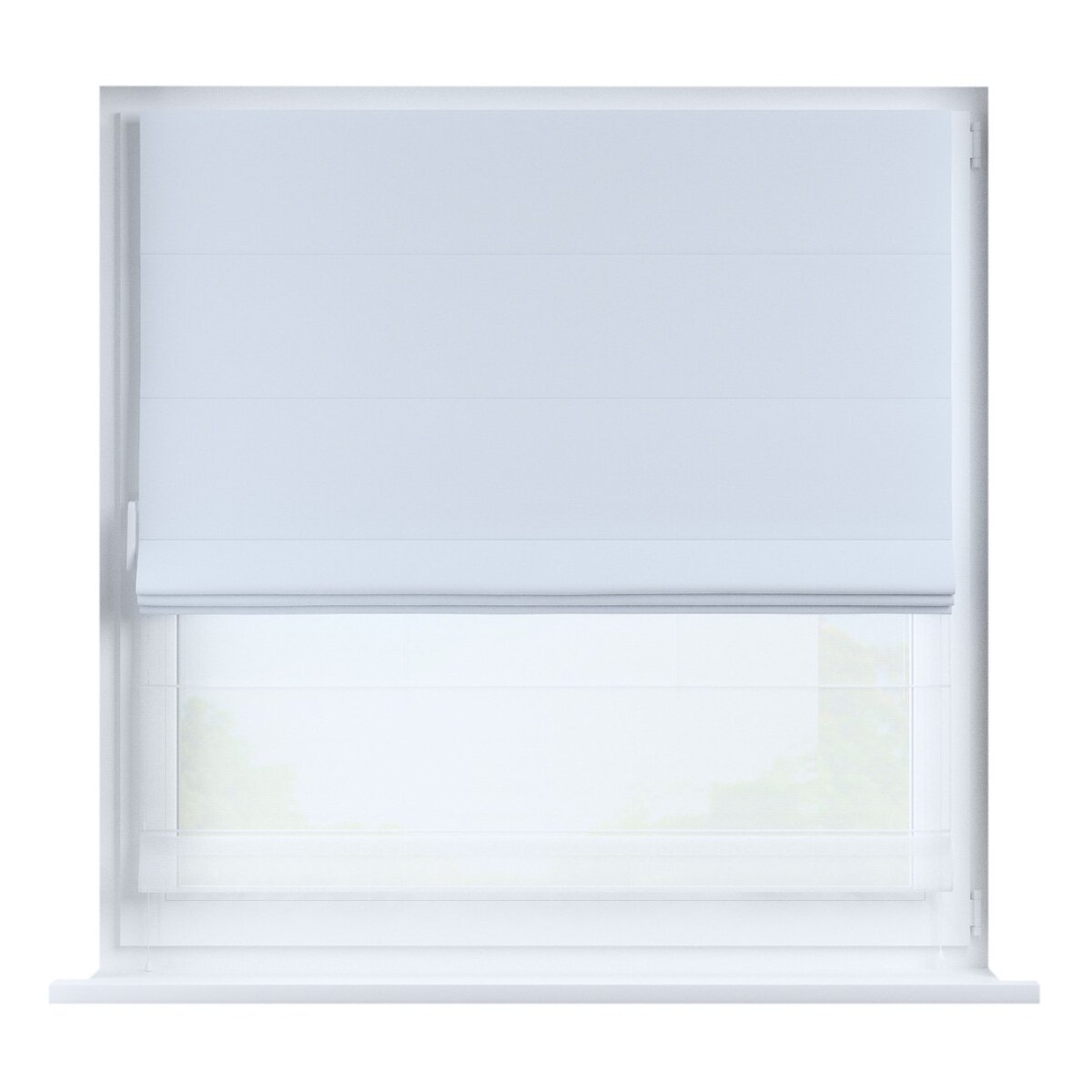 Roleta rzymska Duo, szaro-biały, Blackout - zaciemniające