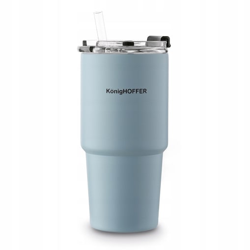 Kubek termiczny ze słomką 420ml na ciepłe zimne napoje kawę HERBATĘ koktajl