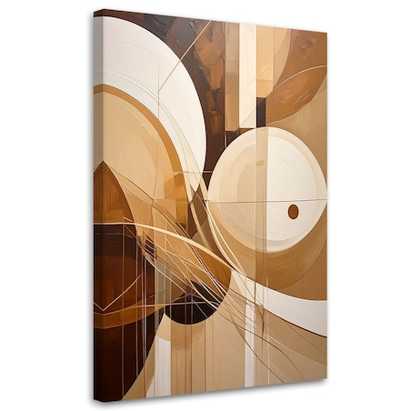Obraz do salonu sypialni kuchni, Abstrakcyjne kształty w odcieniach brązu