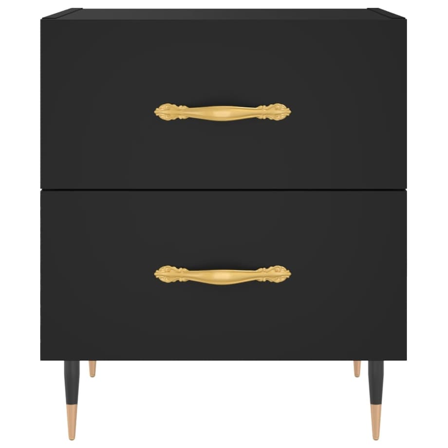 vidaXL Szafka nocna, czarna, 40x35x47,5 cm, materiał drewnopochodny