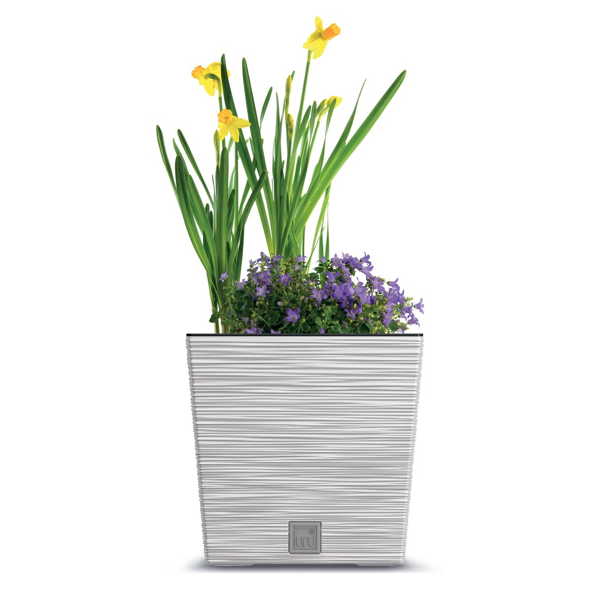 Doniczka Donica Ogrodowa 29,5 Cm Kwadratowa Na Taras Do Ogrodu Domu Biała