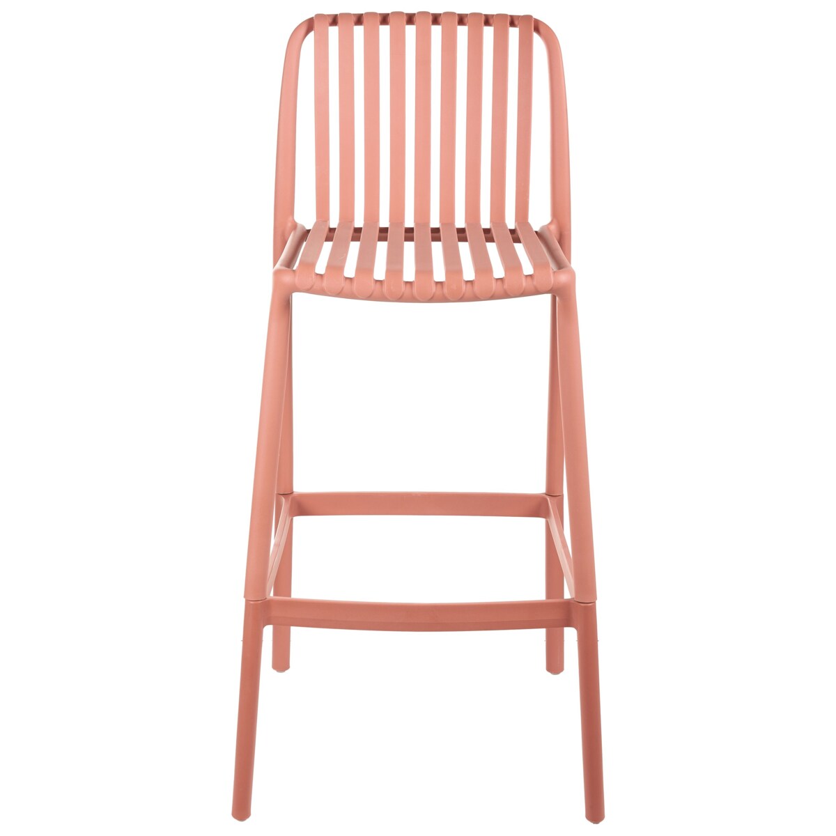 Zestaw 2 krzeseł barowych ARICCIA Materiał syntetyczny Jasnoczerwony