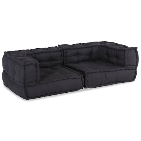 vidaXL 2-osobowa sofa modułowa, antracytowa, 140x70x36, tkanina