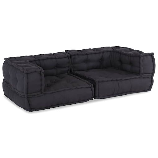 vidaXL 2-osobowa sofa modułowa, antracytowa, 140x70x36, tkanina