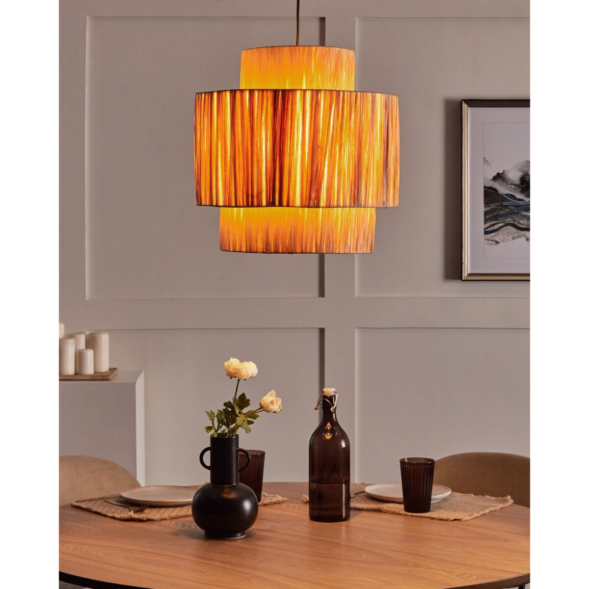 Lampa wisząca MAGECH Plecionka Naturalny