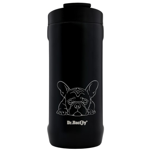 Kubek termiczny 2w1 Dr.Bacty Notus Buldog francuski - czarny
