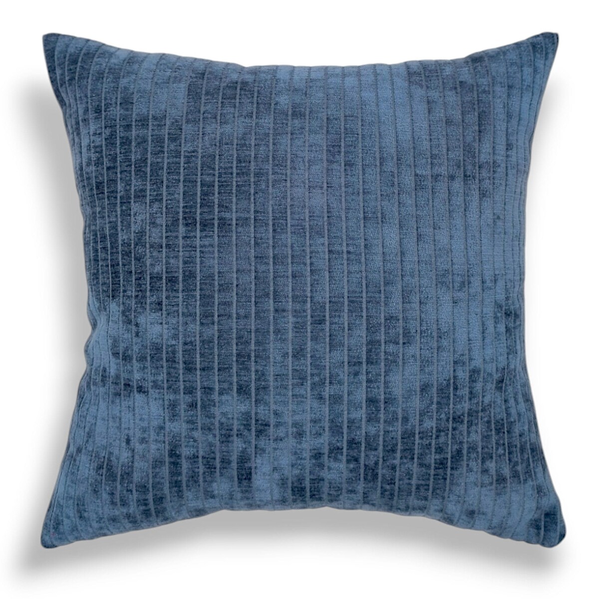 Granatowa poduszka dekoracyjna w prążki 45x45 Lines