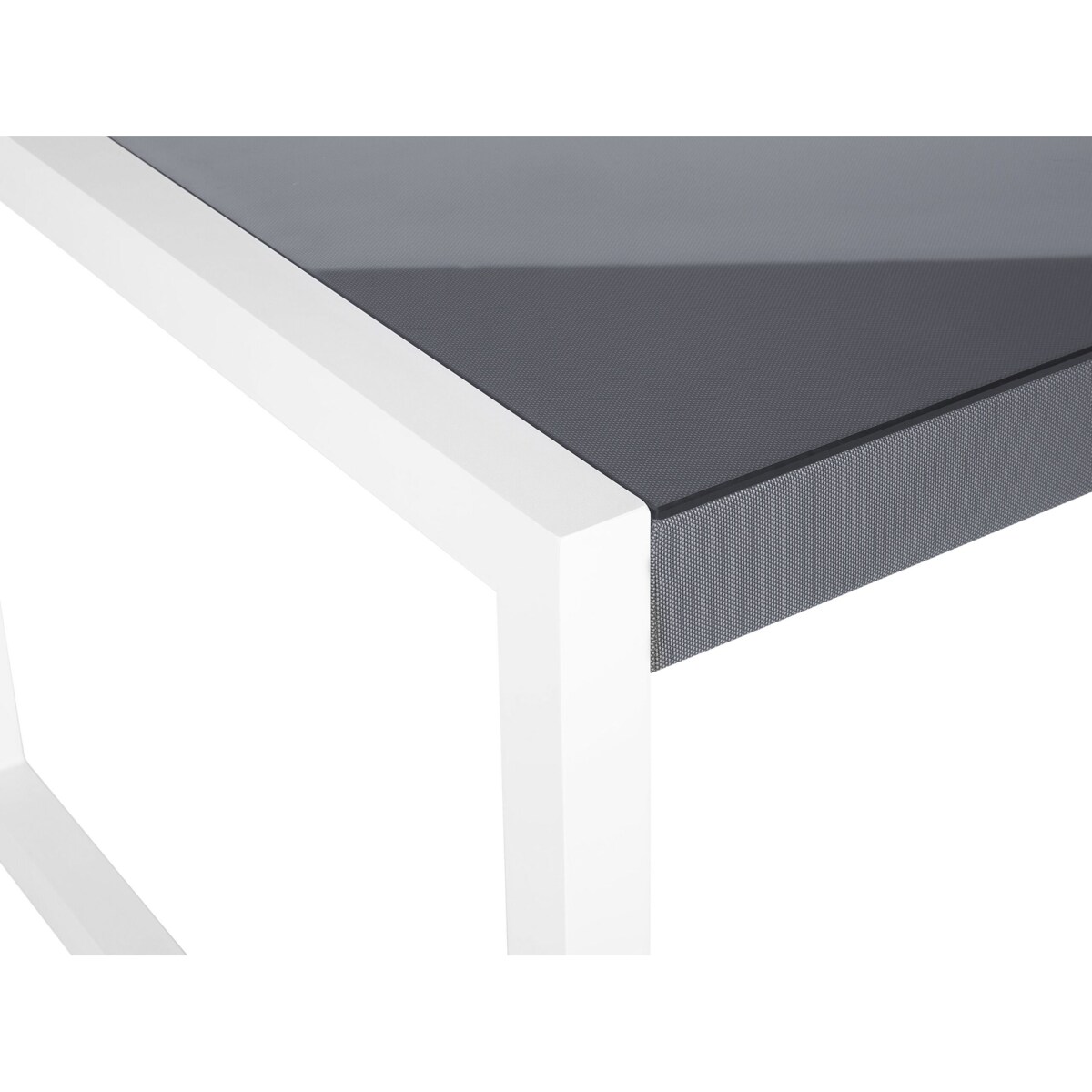 Stół ogrodowy 210 x 90 cm szary z białym BACOLI