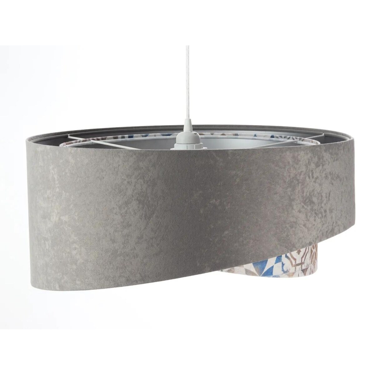 Lampa wisząca ASHES szara/srebrna