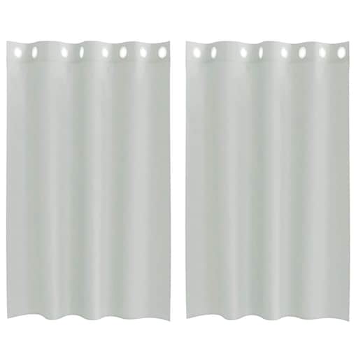 vidaXL Zasłony woalowe z przelotkami 2 szt. Jasnoszary 140x175 cm