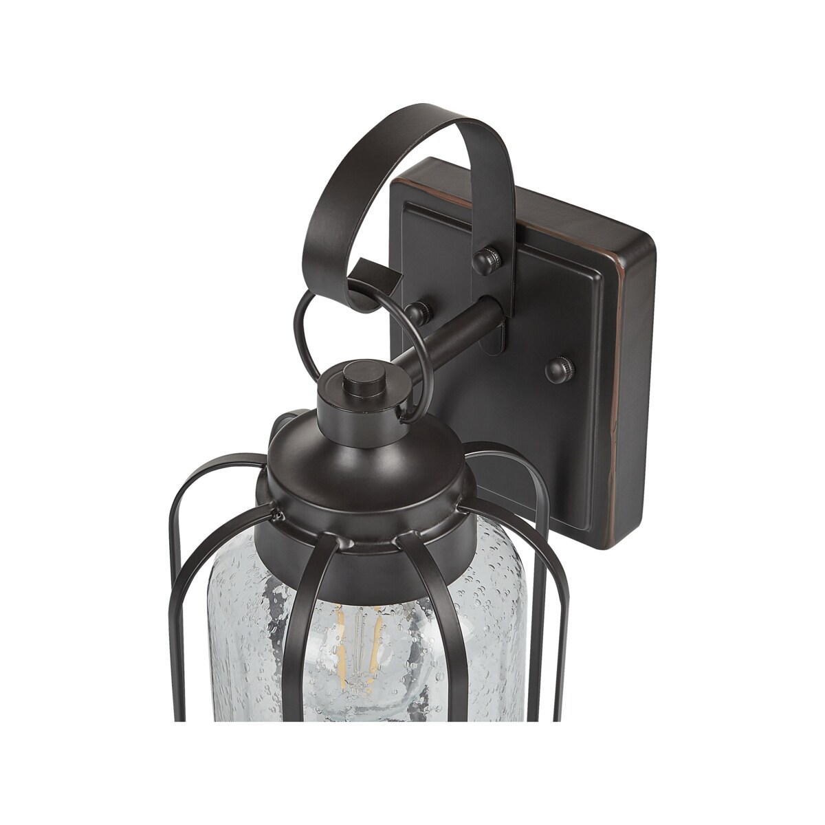 Lampa ścienna zewnętrzna czarna WOOLER