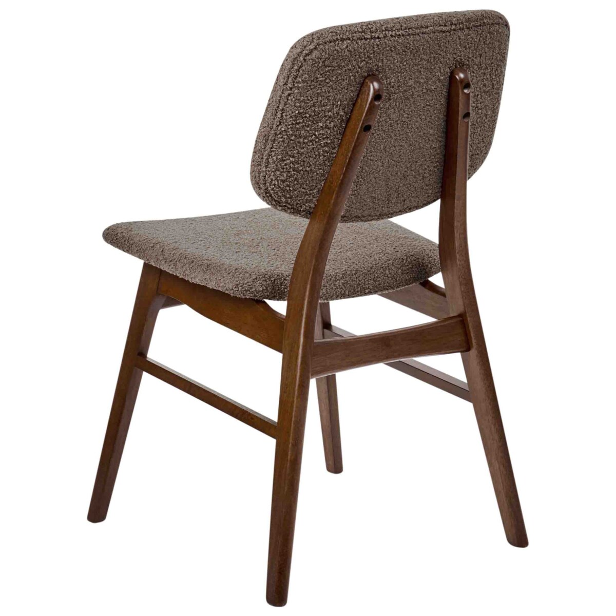 Zestaw 2 krzeseł do jadalni ELLA Drewno Ciemny brąz/ beżowoszary