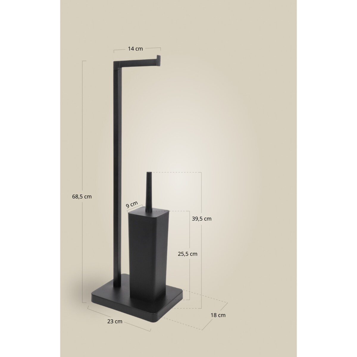 Stojak na papier z pojemnikiem na szczotkę BALVO