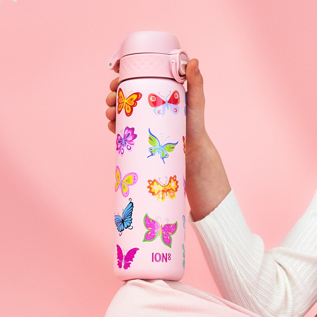 Butelka ION8 Single Wall I8SS600PPBFLY (MR) Butterfly