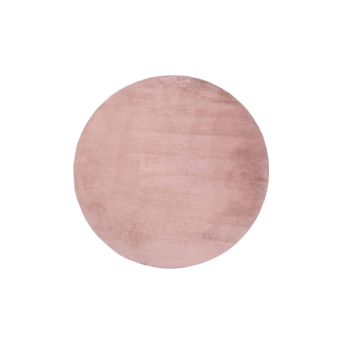 Dywan Rabbit okrągły Pastelowy róż Futro Królika Topila 4000 futrzany 160x160