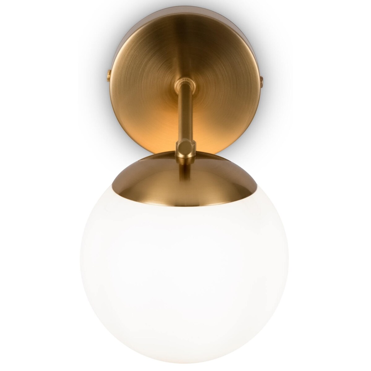Lampa ścienna modernistyczna MOD187WL-01BS kula ball mosiądz