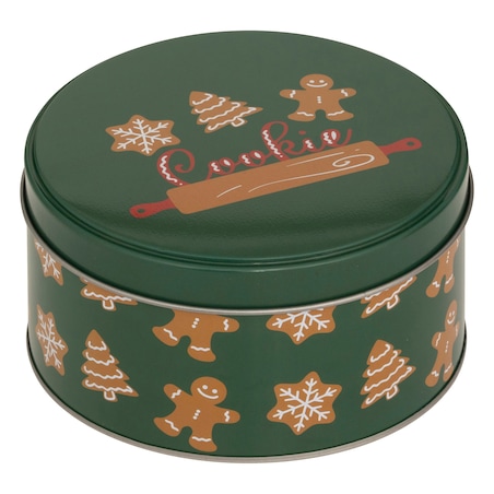 Puszka 3 szt. metalowa na ciastka świąteczne 19,5x8,6 cm POTERE zielona