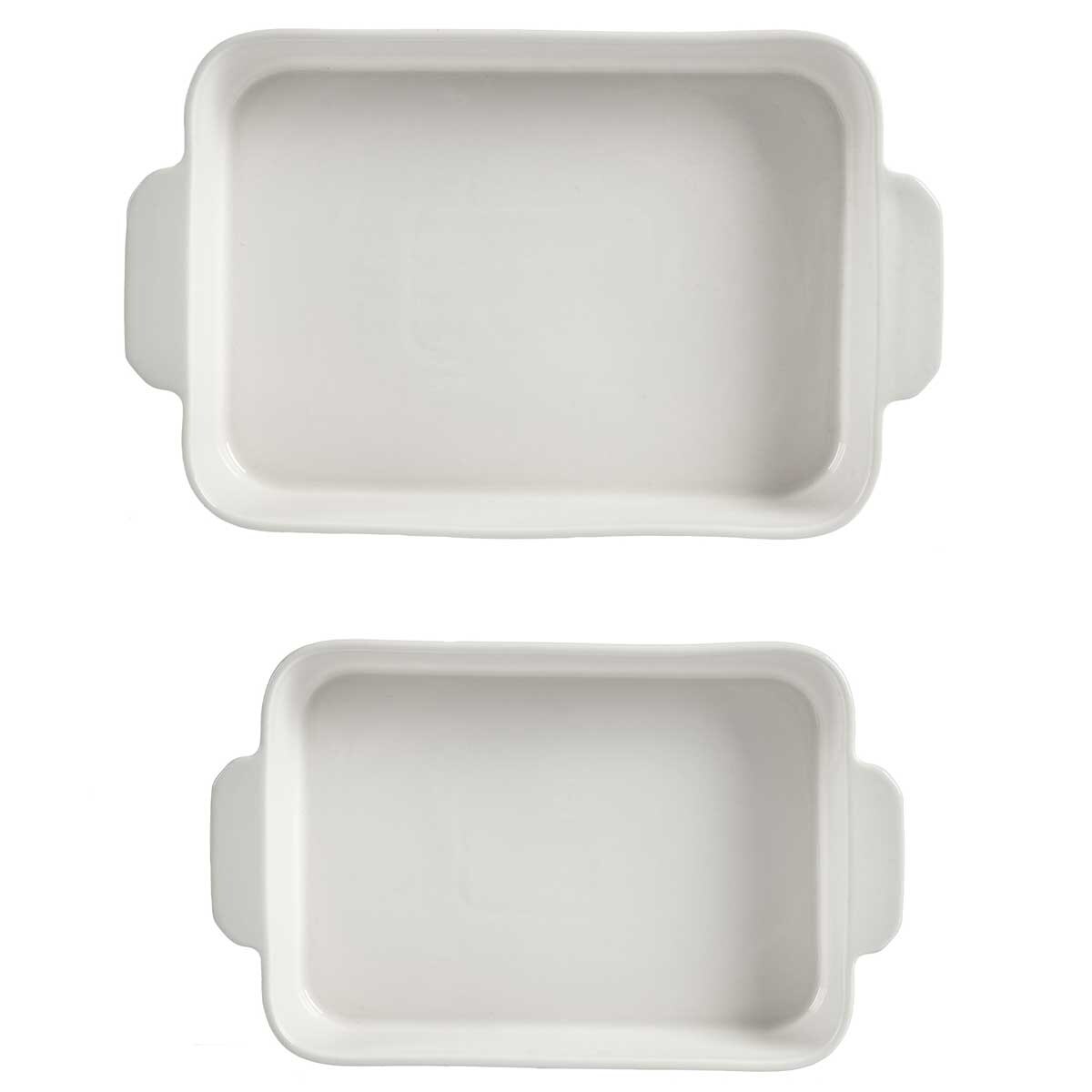 Porcelanowe naczynia do zapiekania z uchwytami, 2 szt.