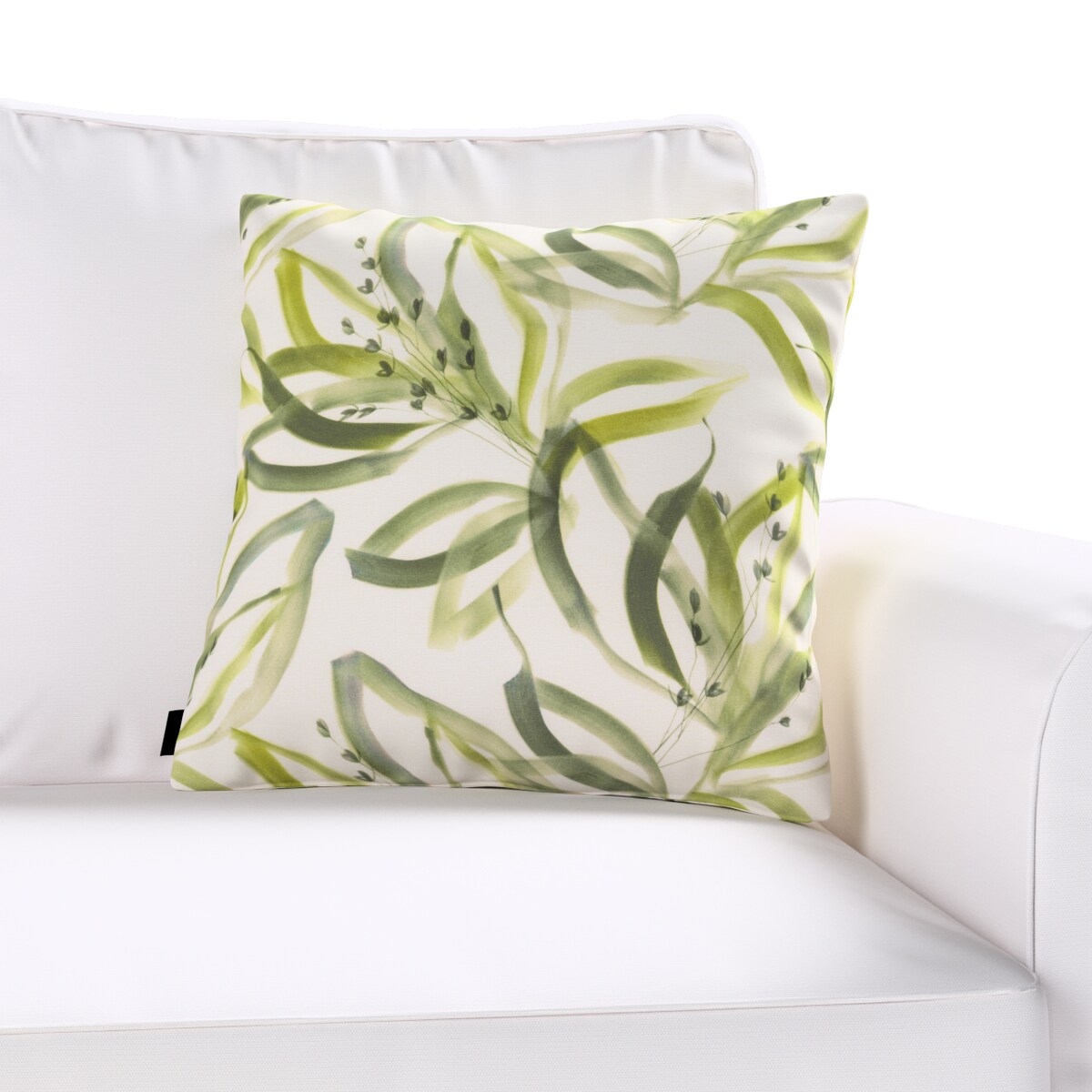 Poszewka Kinga na poduszkę 60x60 biało-zielony