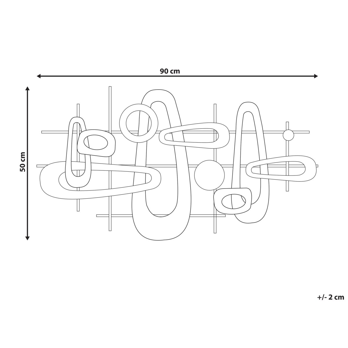 Dekoracja ścienna złota MANGANESE