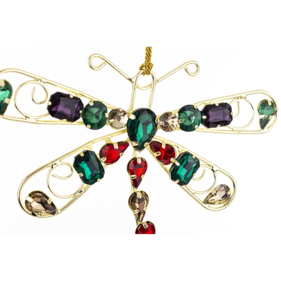 Ozdoba - zawieszka 2 szt. kolorowa 11,5x13x1 cm LIBELLULA