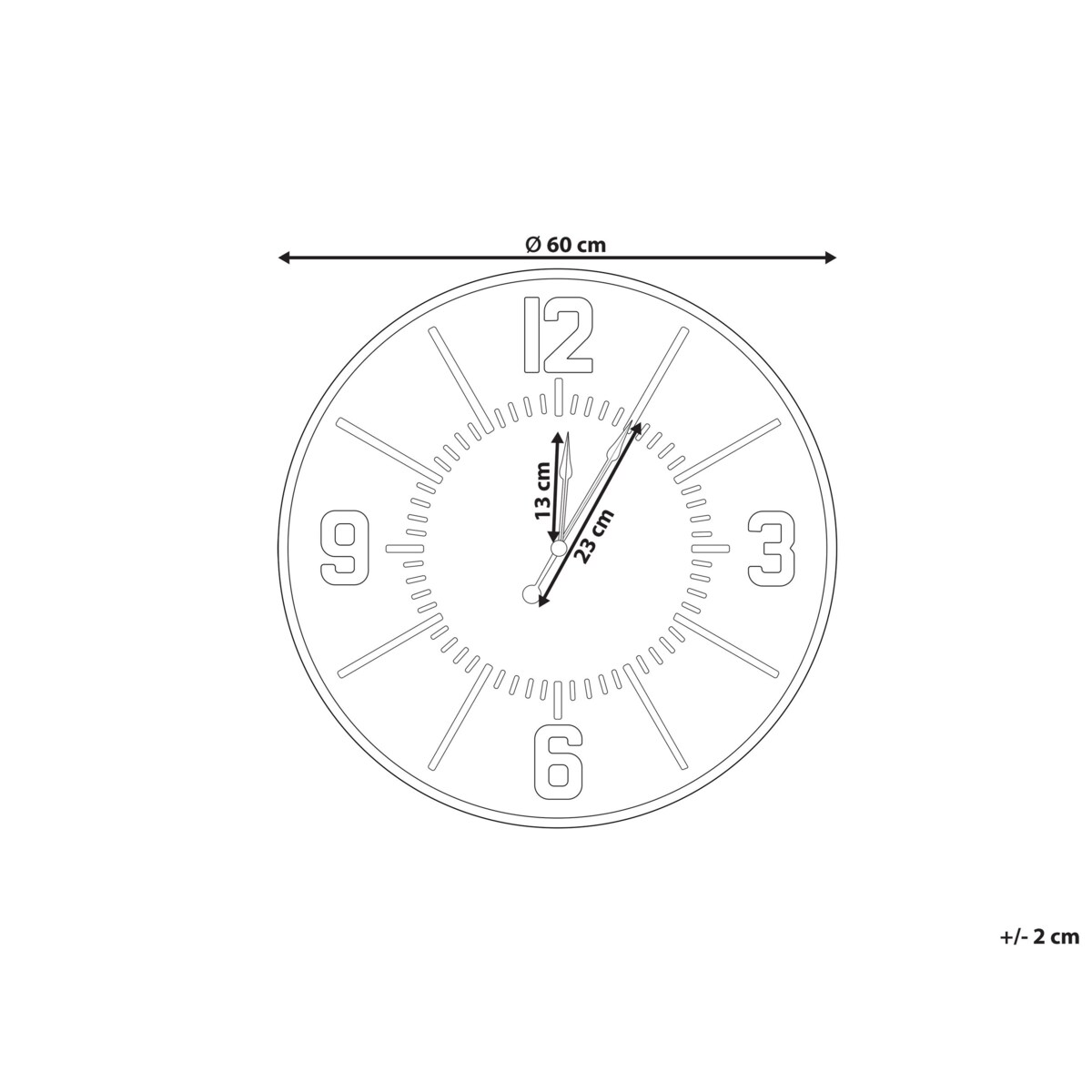 Zegar ścienny ø 60 cm jasne drewno DOLE