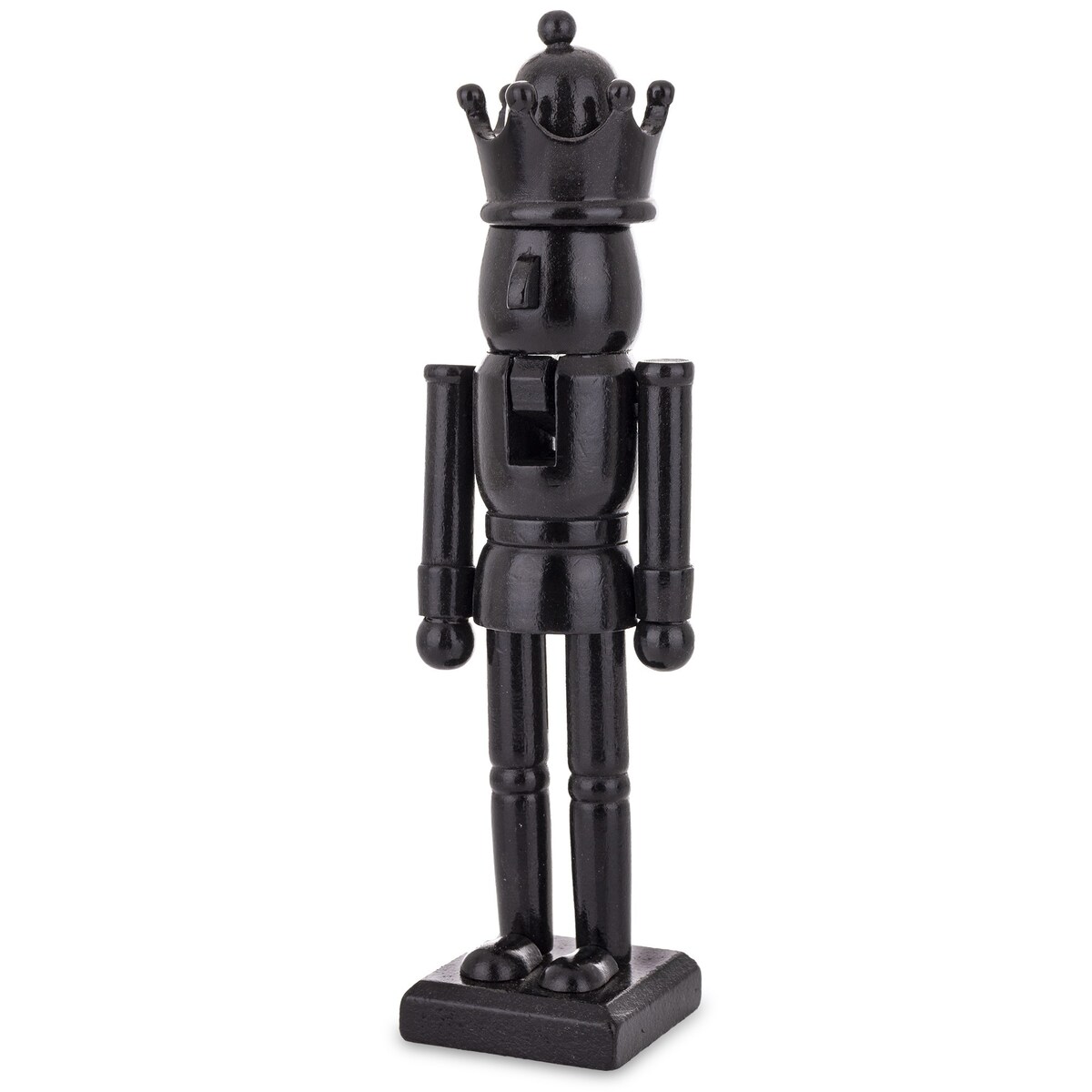 Drewniany Dziadek do Orzechów czarny 26x7,5x6 cm black