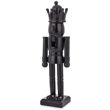 Drewniany Dziadek do Orzechów czarny 26x7,5x6 cm black