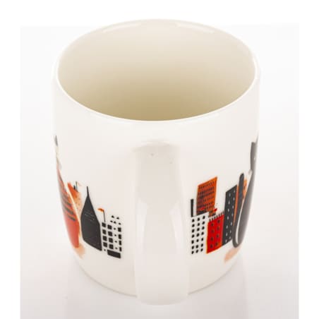 Kubek porcelanowy 350 ml koty 9x12,5x8,5 cm BLACK-RED