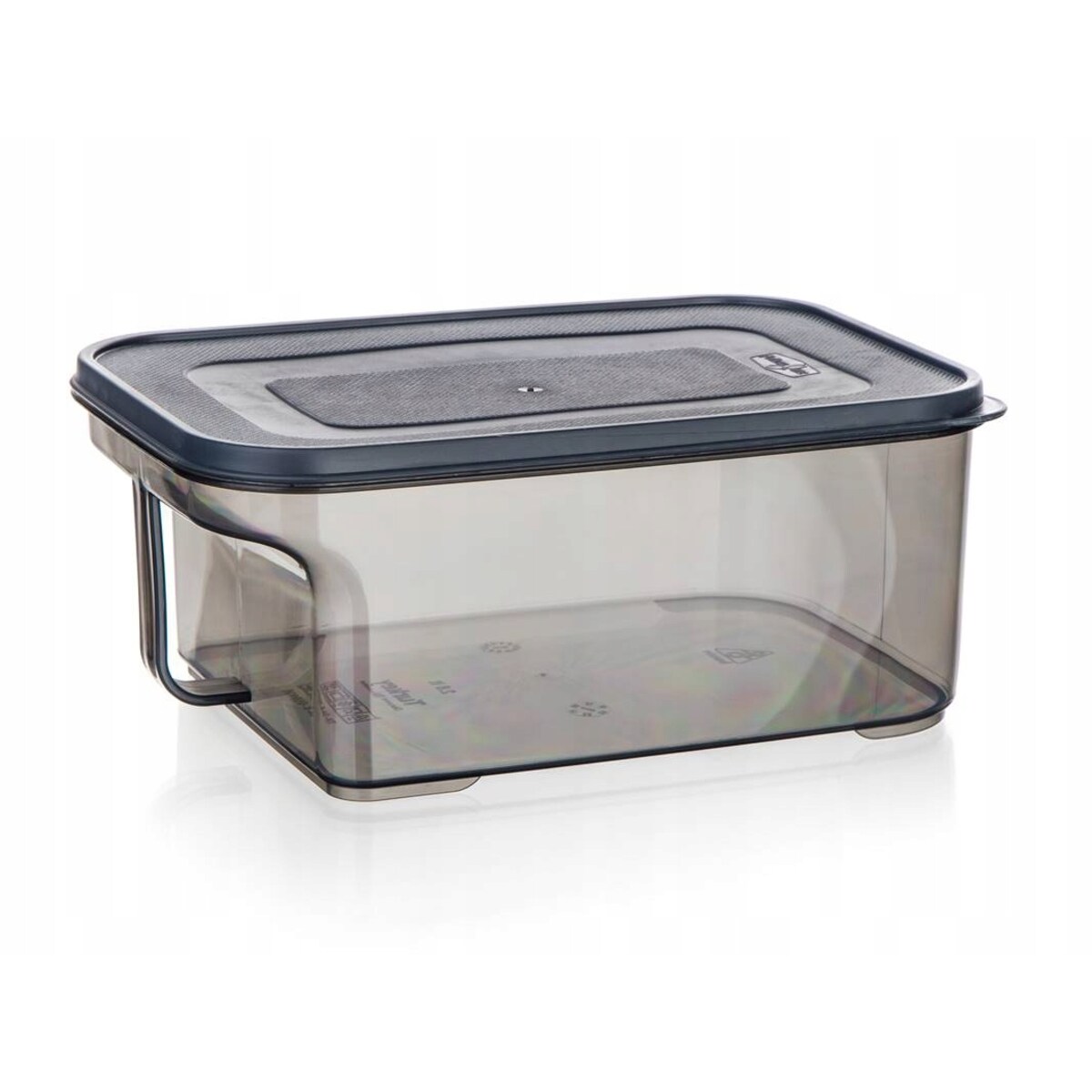 POJEMNIK PLASTIKOWY 2,6 L DYMNY z rączką do lodówki box na jedzenie żywność