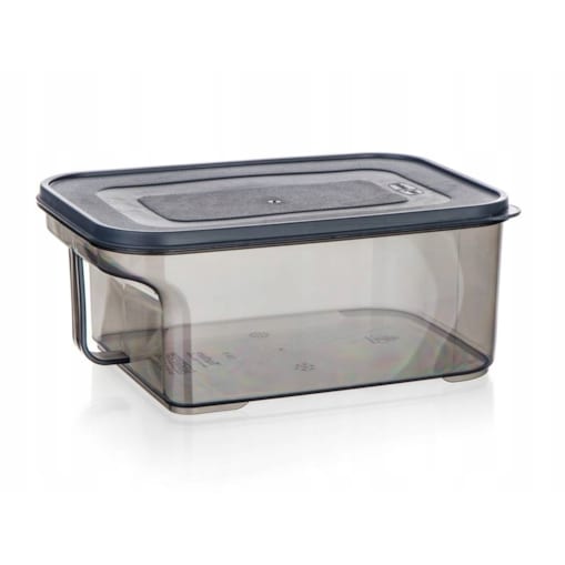 POJEMNIK PLASTIKOWY 2,6 L DYMNY z rączką do lodówki box na jedzenie żywność