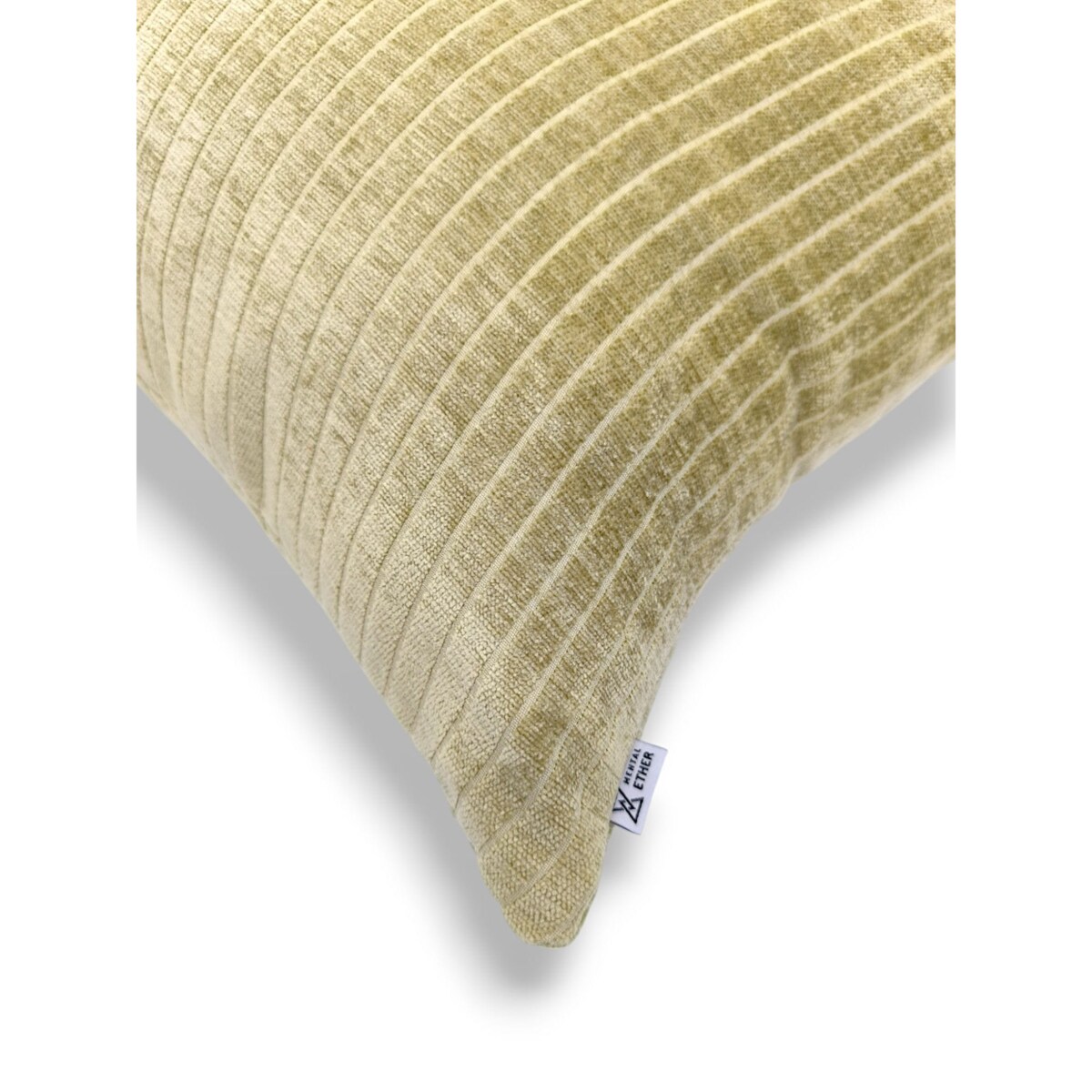 Złocista Oliwka poduszka dekoracyjna w prążki 45x45 Lines