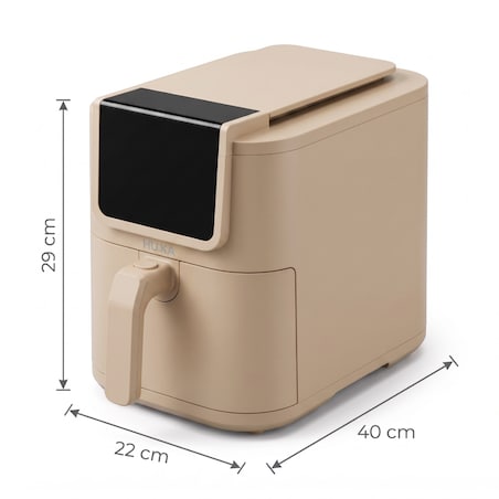 Frytkownica beztłuszczowa Air Fryer 5 L 1500 W HU.KA CrunchUp - Dune Sand