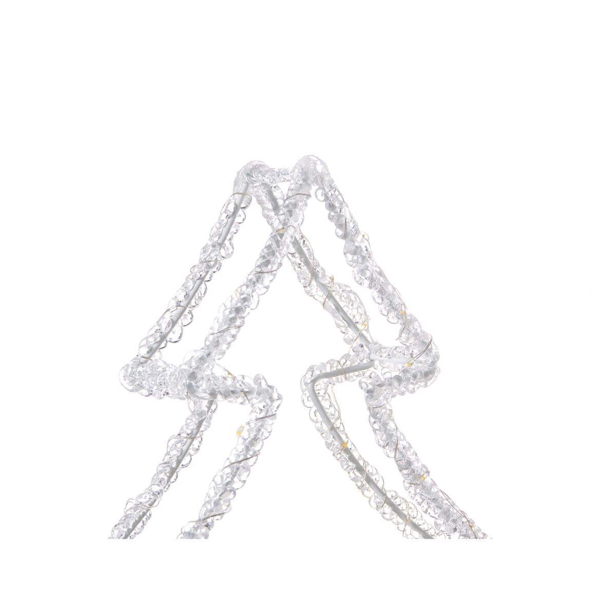 Dekoracja ogrodowa LED OLBOAN Choinka 34 cm Biały