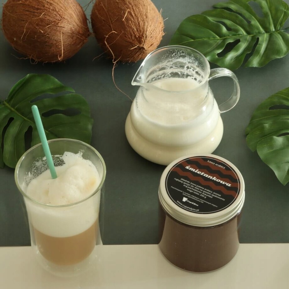 Kawa aromatyzowana o smaku ŚMIETANKOWYM mielona ARABICA Cup&You 200g na prezent upominek dla kobiety mężczyzny faceta mamy taty żony męża