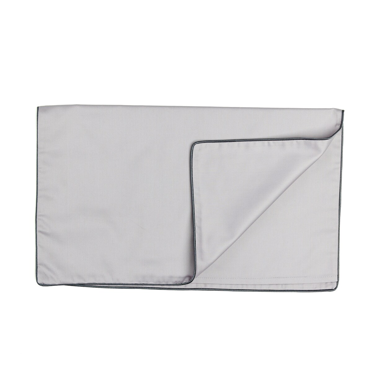 Pościel szara lamówka grafitowa, 140 x 200 cm, La Manta