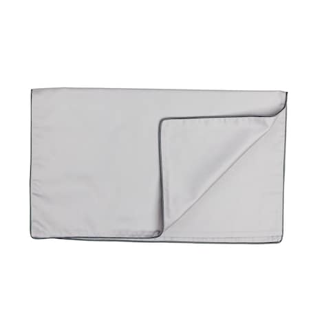 Pościel szara lamówka grafitowa, 140 x 200 cm, La Manta